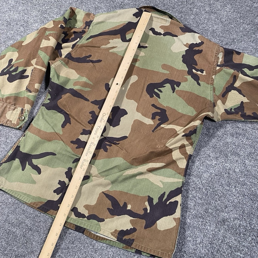 Vintage 90s Terry USMC Woodland Camo Combat Blouse Coat Mens Size Small Short - Picture 6 of 8